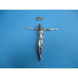Korpus Pana Jezusa na krzyż metalowy + napis 10,5 cm Stylowy SR
